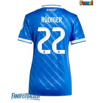 Real Madrid Antonio Rudiger #22 Tricou Fotbal Replică 2025-26 Femei Treilea